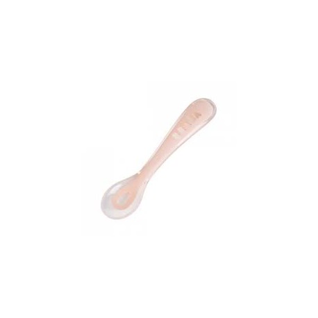 BEABA CUILLERE 2EME AGE SILICONE PINK REF 913425