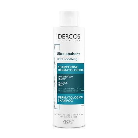 VICHY DERCOS ULTRA APAISANT SHAMPOOING SANS SULFATE CHEVEUX NORMAUX A GRAS 200ML