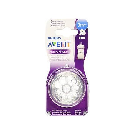 AVENT 2 TETINES NATURAL +3MOIS
