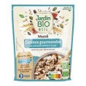 JARDIN BIO MUESLI AUX GRAINES SANS SUCRE AJOUTE 375 G  (lin, tournesol, sarrasin, sésame, courge et raisins secs)