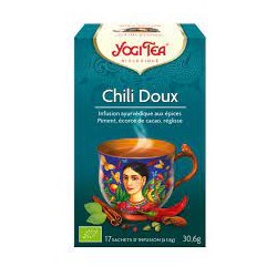 YOGI TEA CHILI DOUX 17x2 g (Réglisse, écorces de cacao, fenouil, menthe poivrée, piment)