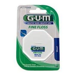 GUM Fil Dentaire FINE FLOSS  Ciré           (espaces étroits)