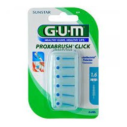 GUM Recharge Bross. Fines par 6 unités à la chlorhexidine (1,4mm)