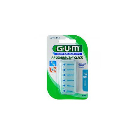 GUM Recharge Bross. Fines par 6 unités à la chlorhexidine (1,4mm)