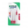 GUM Manche par 4 unités avec Brossette   Fine  (1,4mm)
