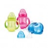 NUBY Biberon d’Apprentissage Col large anti-goutte à Ances en PP avec tétine anti-colique  240ml  +0 mois