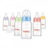 NUBY Biberon classique en verre col standard avec logo Nuby  et tétine anti-colique 120ml +0mois