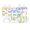 NUBY Biberon col large imprimé en PP avec tétine anti-colique 180ml +0mois