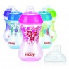 NUBY Gobelet anti-goutte Designer Series imprimé en PP à Bec en silicone souple et couverle 300ml  +6mois