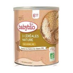 BABYBIO 3 CEREALES NATURE 220G