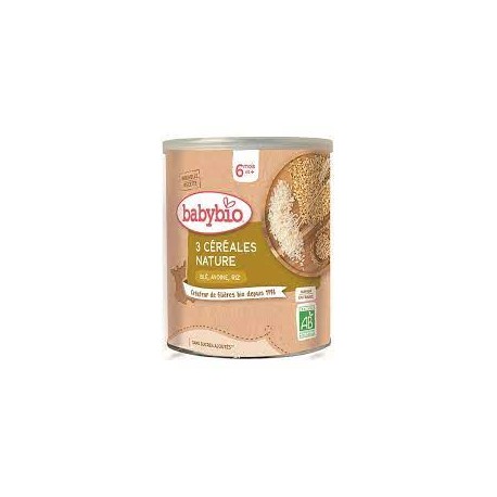 BABYBIO 3 CEREALES NATURE 220G