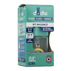 DODIE BIB SENS+ 150ML CACHE CACHE 0-6 M TÉT PLATE + TÉT RONDE D1