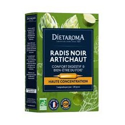 DIETAROMA RADIS NOIR ARTICHAUT B20 AMPOULES
