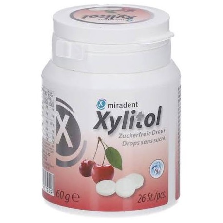 MIRADENT XYLITOL SUGARFREE DROPS CHERRY 60G