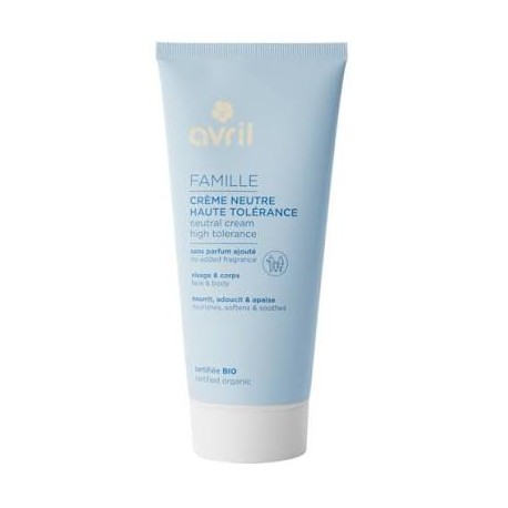 AVRIL Crème neutre haute tolérance 200 ml - Certifiée bio