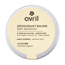 AVRIL Déodorant baume peaux sensibles - parfum tiaré 85g certifié bio